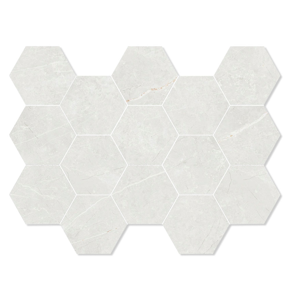 Marmor Mosaik Klinker Prestige Vit Polerad 33x23 cm